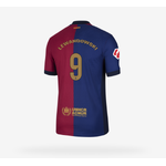 เสื้อบาร์เซโลน่า 2024 2025 ทีมเหย้า Match Home เวอร์ชั่นนักเตะ LEWANDOWSKI 9 อาร์มลาลีก้าสเปนของแท้