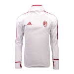 เสื้อวอร์มอดิดาสเอซีมิลาน แทร็คท็อป แบบมีฮู้ดสีขาวของแท้