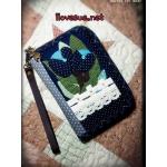 กระเป๋าโทรศัพท์ ซิปรอบ เทคนิค applique - สินค้าสั่งทำ