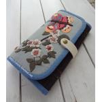 กระเป๋าใบยาวสามพับแอพพลิเค่ - สั่งทำไม่มีพร้อมส่ง