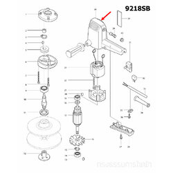 เสื้อฟิลคอยล์ เครื่องขัดกระดาษทราย Makita มากีต้า 9218SB [#28] Pn.522225-1 (แท้) ##