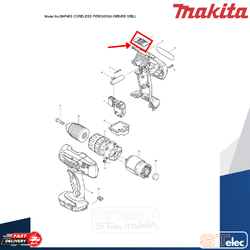 SPEED CHANGE LEVER สว่านไร้สาย Makita DHP453, BDF343, DF457 #1 Pn.125310-5 (แท้) ##(*)