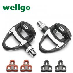 บันไดจักรยานเสือหมอบ WELLGO R312 Carbon Fiber แถมคลีท 2 ชุด
