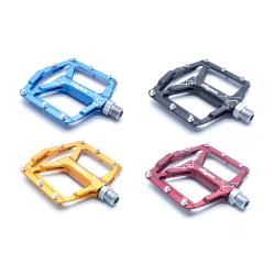 บันไดแบร์ริ่ง WELLGO B187 PEDAL มีสีแดง, สีทอง, สีฟ้า และสีดำ แป้นใหญ่