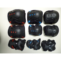 SPORT PROTECTION สนับเข่าและข้อศอก (สีดำ, ดำ/แดง และดำ/ฟ้า) SIZE M