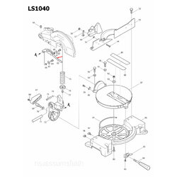 LINK PLATE แท่นตัดองศา Makita มากีต้า LS1040 [#63] Pn.344377-6 (แท้) ##(*)