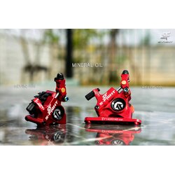 ปั๊มดิสเบรกไฮดรอลิคแบบสายดึง S-FIGHT Mechanical Disc Brake ตัวปั๊ม CNC น้ำหนักเบา มาพร้อมใบดิสแต่ง 2 ชั้น ขนาดใบดิส 140 mm. ตัวน๊อตเป็นไทเทเนี่ยม ใช้ Mineral Oil (ได้คาลิปเปอร์+ใบดิส) คู่ หน้าหลัง