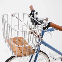 BROOKS HOXTON WIRE BASKET ตะกร้าอลูมิเนียมพร้อมฐานไม้ ตะกร้าหน้าแฮนด์จักรยาน แบบถอดได้