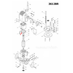 แผ่นบังคอยล์ เราท์เตอร์ (Router) Makita-มากีต้า 3612BR [#35] Pn.410258-7 (แท้) ##