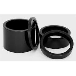 แหวนสเปเซอร์รองถ้วยคอมีเนียม แหวนรองคอ O.V., สีดำ Alloy Bicycle Bike Headset Spacer 1-1/8"