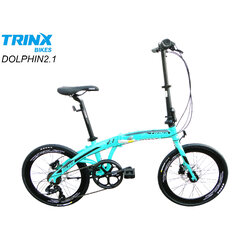 จักรยานพับได้ TRINX DOLPHIN 2.1 7 สปีด ,ดุมแบร์ริ่ง ดิสน้ำมัน วงล้อ 20 นิ้ว, TRINX MY2020