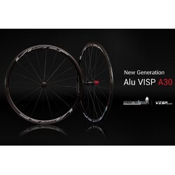 ชุดล้อเสือหมอบ VISP ALU A30 ดุมเซรามิค แบร์ริ่ง Visp Ceramic Bearing ซี่ลวดแบนแอโร่ Aero รองรับโม่ Shimano 8-11สปีด