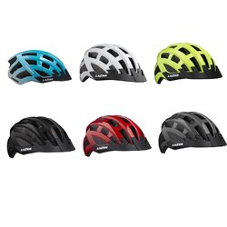 หมวกเสือภูเขา หมวกจักรยาน LAZER COMPACT AF MTB HELMET, สีดำ สีแดง สีเหลือง และสีขาว 2020