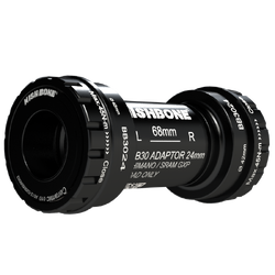 บอตตอมแบร็คเก็ต WISHBONE BB30 / BB30 PLUS | Ceramic Bearings | Shimano HT2, SRAM DUB, Campagnolo Compatible | น้ำหนักเบา 119 กรัม | รับประกัน 2 ปี