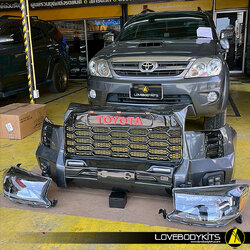 รีวิวงานติดตั้ง FORTUNER 2007 : กันชนหน้า TUNDRA + ไฟหน้า GR