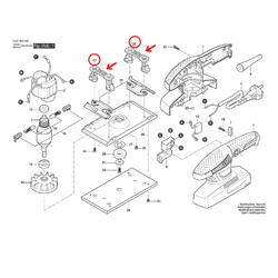 รองรับ เครื่องขัดกระดาษทรายระบบสั่นสะเทือน BOSCH GSS2300 #25 P/N.1619PA6314 (แท้)##(*)