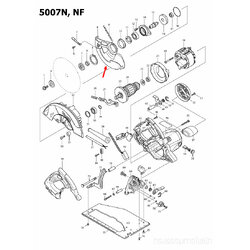 SAFETY COVER เลื่อยวงเดือน Makita 5007N, 5007NF [#8] Pn.318057-0 (แท้) ##