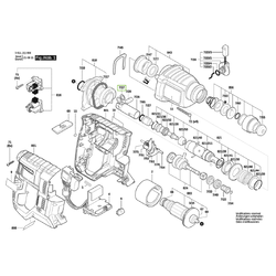 แผ่นนำทาง สว่านลมไร้สาย Bosch บอช GBH 180-LI [#37] Pn.1610100016 (แท้) ##
