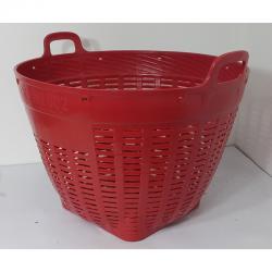 เข่งพลาสติกหูเหลี่ยม เบอร์ 2 สีทึบ Ø 60 X 40 cm.