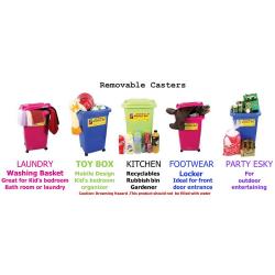 ถังเอนกประสงค์ ล้อเลื่อน 60L หลากสี รวมค่าส่งแล้ว EMS