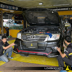 รีวิวงานติดตั้ง สเกิร์ตหน้า AMOTRIZ : VIGO CHAMP