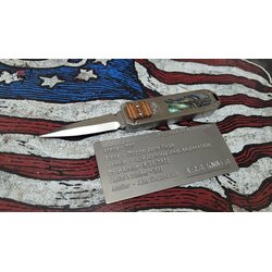 ARS 007 Dagger Satin Finish Handle 416 Stainless Steel Abalone Inlay Serial Number 001