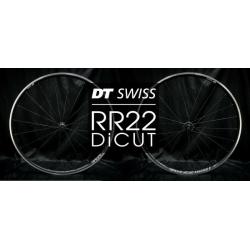 ล้อหมอบ DT SWISS RR22 DICUT ขอบหน้ากว้าง รองรับ tubeless ,/F100/R130 (3767/68) DTBE121689
