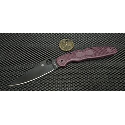 Spyderco Police 4 Lightweight Lockback Knife Burgundy FRN(Sprint Run )