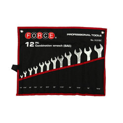 ชุดประแจแหวนข้างปากตาย (12ชิ้น) ฟอร์ซ (FORCE) [หน่วย นิ้ว ] Pn.5121SC (*)