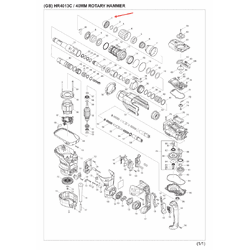TOOL HOLDER CAP สว่านโรตารี่ 2ระบบ Makita HR4013C [#1] Pn.286292-7(แท้) ##