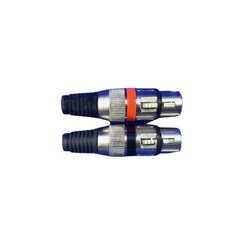 ปลั๊ก,แจ๊คแคนนอน เหล็ก CAN-108-8K เมีย แหวน-ดำ-แดง