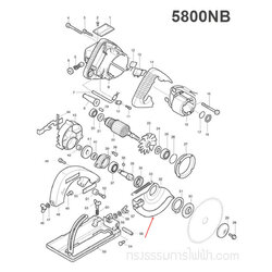 SAFTY COVER เลื่อยวงเดือน Makita-มากีต้า 5800NB [#32] Pn.164911-4 (แท้) ##