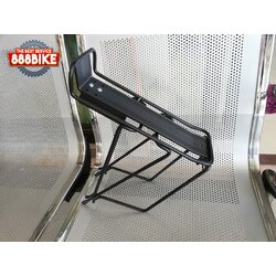 ตะแกรงท้ายอัลลอย มอนท์ MONT 3 ขาไม่ปรับ มีขากันกระเป๋าท้าย แผ่นบนเต็ม สีดำ 26-700C