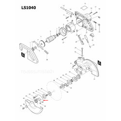 CENTER COVER แท่นตัดองศา Makita LS1040 [#42] Pn.344380-7 (แท้) ##
