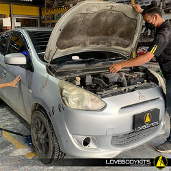 รีวิวงานติดตั้ง Mirage 2015 : กันชนหน้า EVO X