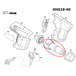 ชิ้นส่วนทำความร้อน Bosch บอช GHG18-60 [#810] Pn.1600A01N69 (แท้-สั่ง)