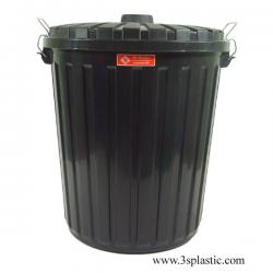 ถังหูล็อค สีดำ บรรจุ 65 ลิตร ขนาด Ø 50 x 57 ซม. เบอร์ 755