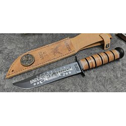 Ka-Bar Bowie Navy Operation Enduring Freedom Fixed Blade Knife (7" Black)