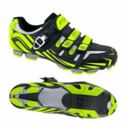 รองเท้าปั่นจักรยานเสือภูเขา รองเท้าเสือภูเขา FORCE Shoes MTB free-Fluo มีสีดำเขียวและสีดำขาว ไซส์ 41-46