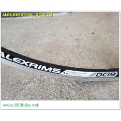 ขอบล้อ ALEX RIMS ขอบล้อเสือภูเขาวีเบรค ALEX Rims ขอบล้อ 26 นิ้ว รุ่น DC19, สีดำ, 32H, 36H ไม่มีตาไก่