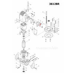 PAN HEAD SCREW M4X18 เราท์เตอร์ (Router) Makita 3612BR [#42] Pn.911143-2 (แท้) ##