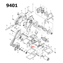 สลัก เครื่องขัดสายพาน Makita 9401, 9402 [#60] Pn.325109-0 (แท้) ##