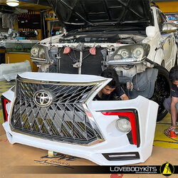 รีวิวงานติดตั้ง FORTUNER 2007 : กันชนหน้า LX STYLE