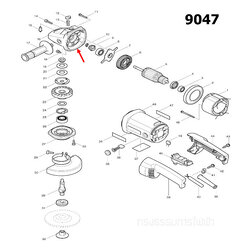 หัวกระโหลก หินเจียร Makita-มากีต้า 9047 [#16] Pn.151859-9 (แท้) ##