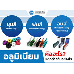 การชุบสี พ่นสี อบสี อลูมิเนียม คืออะไร ต่างกันอย่างไร