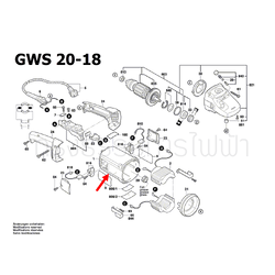 เสื้อฟิลคอยล์ หินเจียรไฟฟ้า Bosch บอช GWS 20-180 [#1] Pn.1619P09887 (แท้-สั่ง)