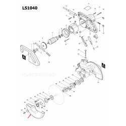 SAFETY COVER แท่นตัดองศา Makita มากีต้า LS1040 [#45] Pn.416003-8 (แท้) ##