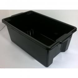 ลังใส่ของ สลับซ้อนใช้ เบอร์42 ขนาดบรรจุ 50 ลิตร สีดำ เนื้อดีเหนียวไม่แตกง่าย ไม่รวมฝา