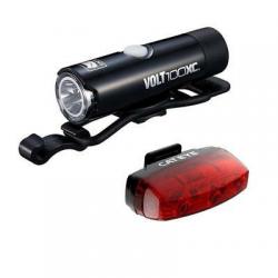CAT EYE ชุดไฟหน้า/ไฟท้าย VOLT100XC, HL-EL051RC+TL-LD620-R