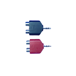 ปลั๊ก TR STER-แจ๊คRCAx2 หัวเงิน HX-122-R (คละสี)
